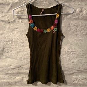 🌞FREE PEOPLE tank top with flowers